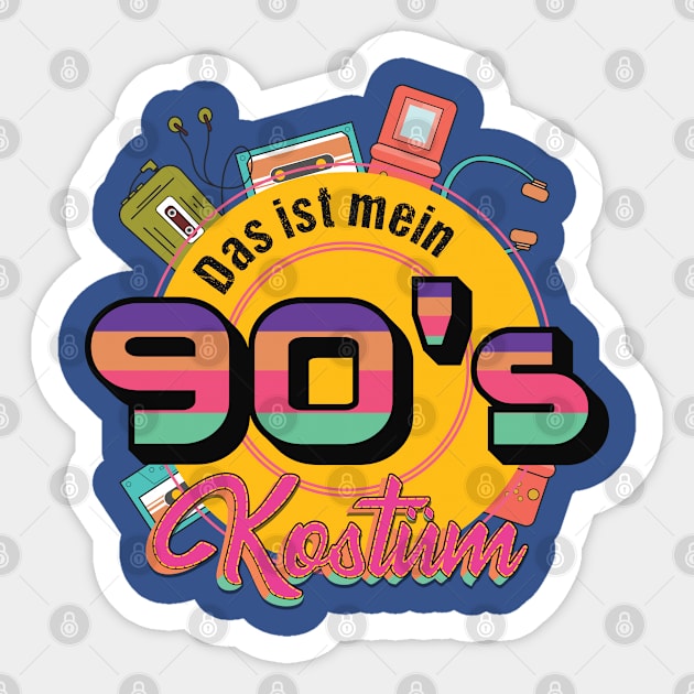 This Is My 90s Costume Sticker by CrissWild